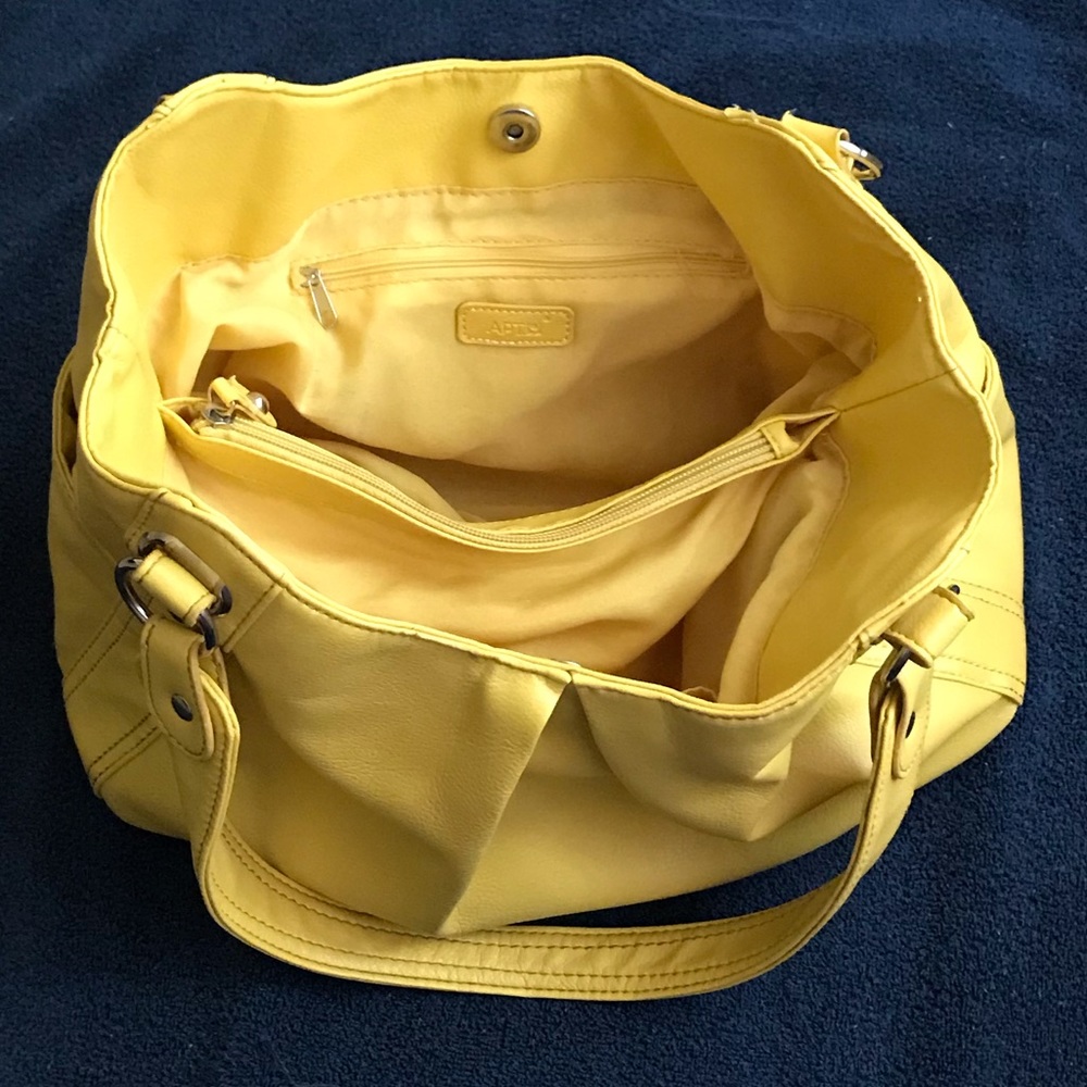 Apt. 9 Brooklyn Pleated Yellow Shopper Bag - Picture 5 of 7